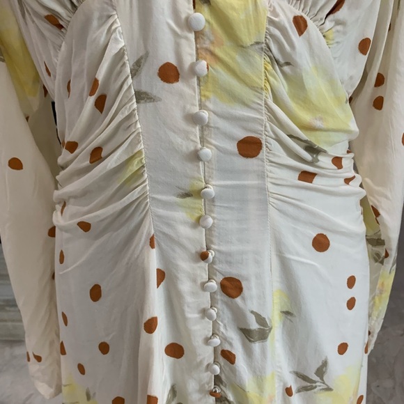 Free People Date Night Mini‎ Dress in Sunshine Combo. Size M - Picture 4 of 9